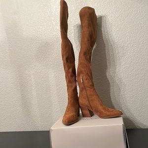 Marc Fisher Cathi Medium Natural Thigh High Boots Size 6